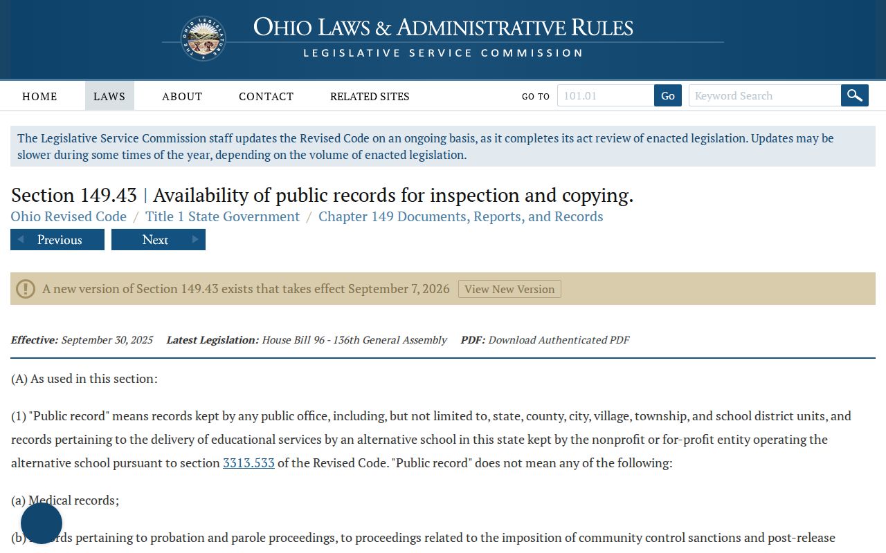Green residents directory Ohio Public Records Act source