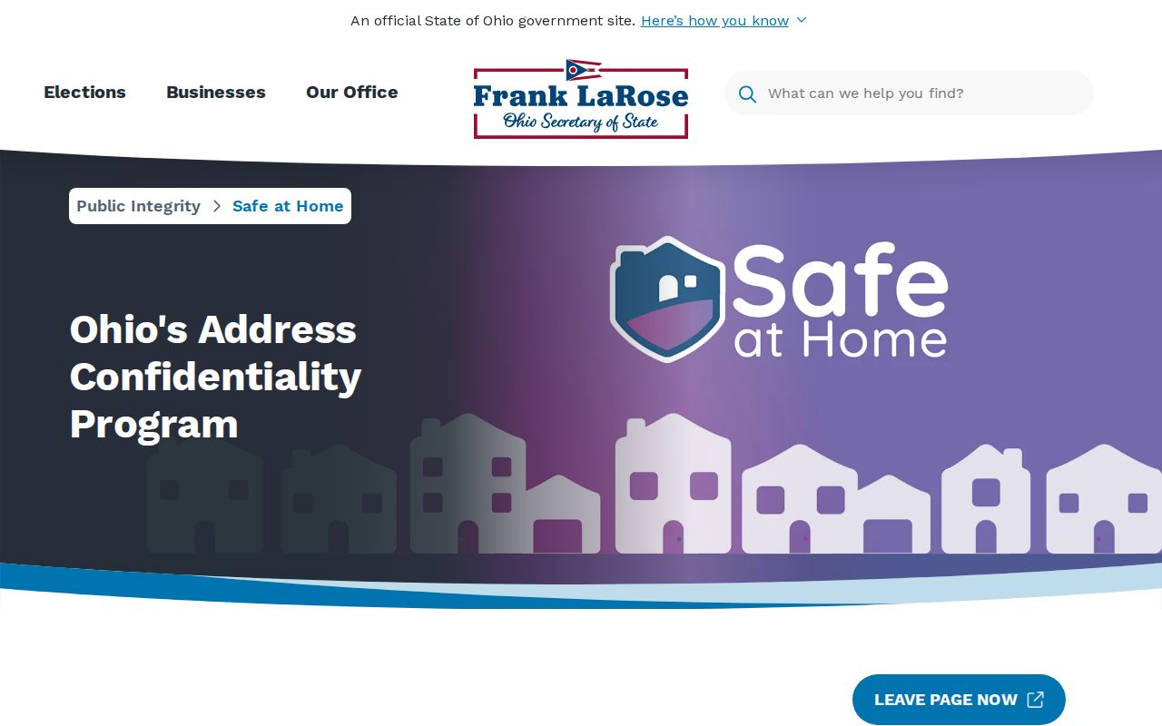 Green neighbors Ohio Safe at Home address confidentiality program