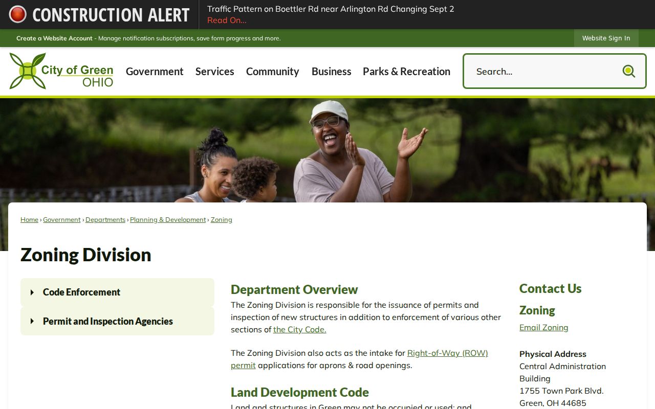 Green street directory zoning records and maps