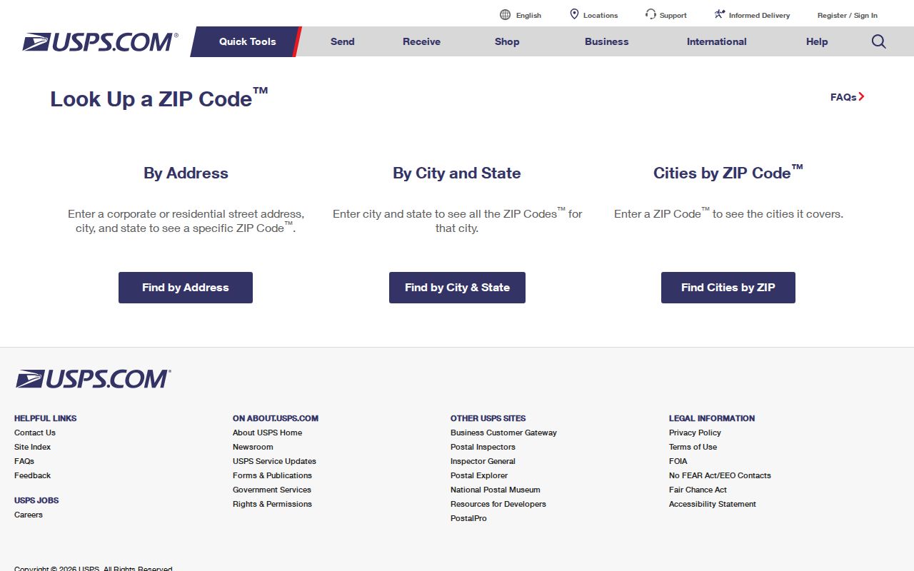 Green ZIP code directory USPS ZIP Code Lookup